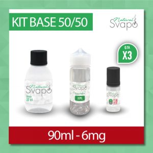 KIT BASE 90ml 6mg nicotina – 50VG/50PG