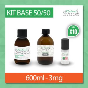 KIT BASE 600ml 3mg nicotina – 50VG/50PG